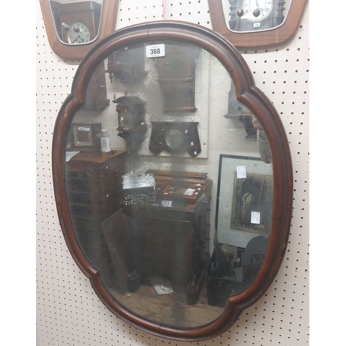 368 - An Edwardian mahogany framed dressing table mirror