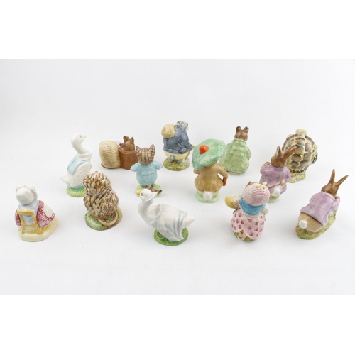 23 - Collection of 13 Beswick Beatrix Potter Figurines mostly with brown backstamps