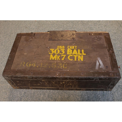 51 - Vintage .303 Mk7 Ammo case and a Metal Edak flight case