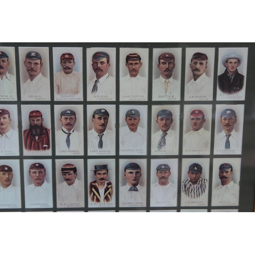 75 - Four Framed Set of 1930's Cricket Cigarette Cards, Players Cricketers Caricatures by 