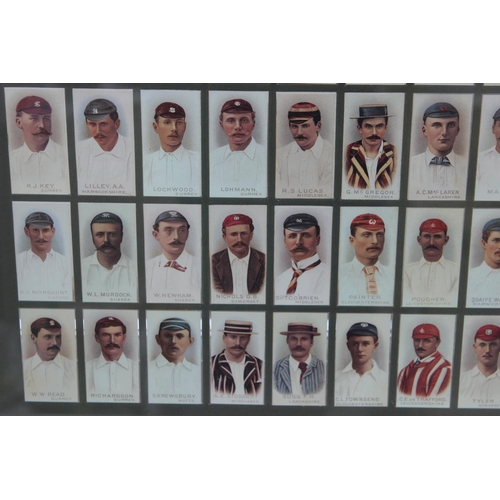 75 - Four Framed Set of 1930's Cricket Cigarette Cards, Players Cricketers Caricatures by 