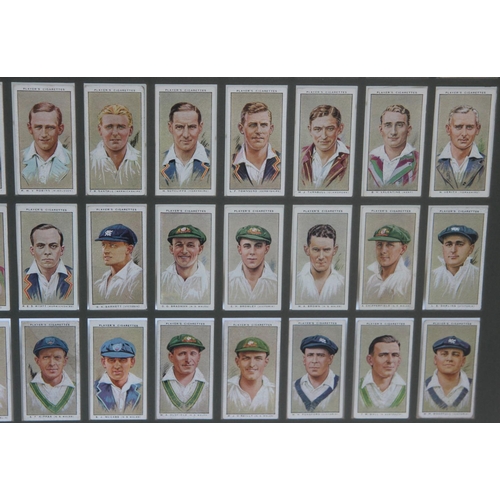 75 - Four Framed Set of 1930's Cricket Cigarette Cards, Players Cricketers Caricatures by 