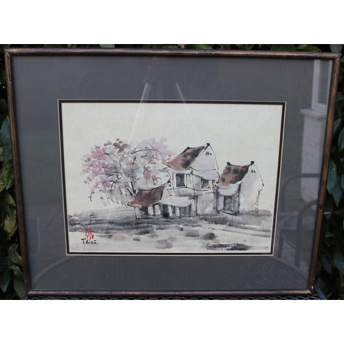 84 - Four Korean Signed Original Watercolours Framed