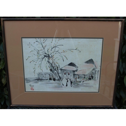 84 - Four Korean Signed Original Watercolours Framed