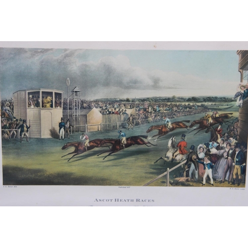 88 - Horse Racing. Ascot Heath Races By F. C Turner first published in 1837. Framed and glazed. Print mea... 