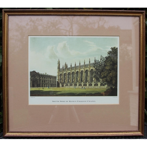 96 - Five Large Framed Prints from The History of the University of Cambridge 1815 1. William Westall (17... 