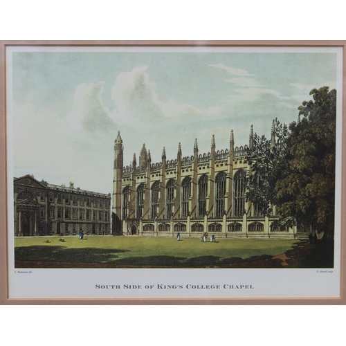 96 - Five Large Framed Prints from The History of the University of Cambridge 1815 1. William Westall (17... 