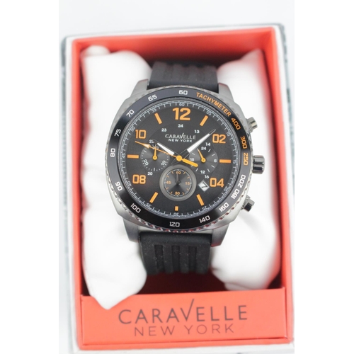 328 - Boxed Caravelle Gents wristwatch with chronometer