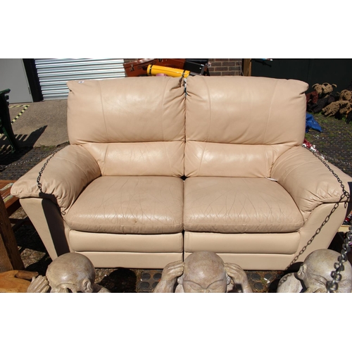 36 - Cream 2 Seater Sofa