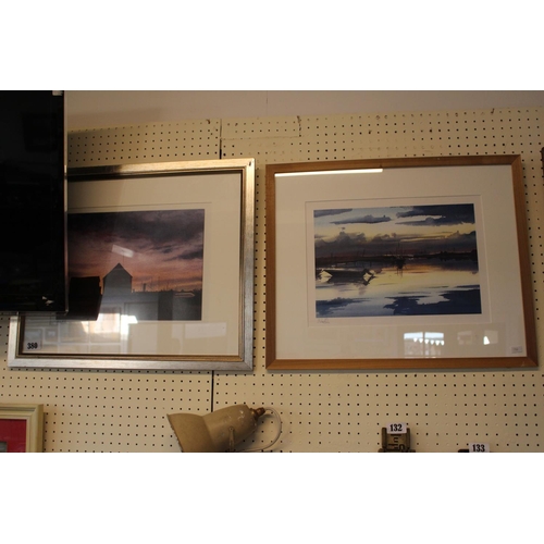 380 - 2 Framed and mounted prints by Michael Bullen