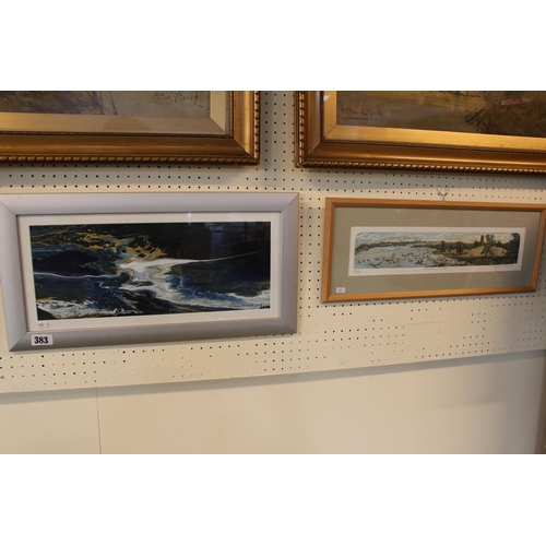 383 - Framed Acrylic by John McGain dated 2008 and a Limited edition print by Glynn Thomas entitled Fresto... 