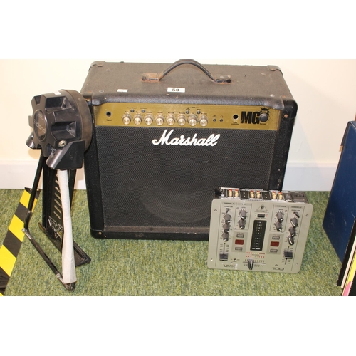 50 - Marshall MG power 30FX Amp, Roland KD-* and a Behringer Pro Mixer VMX 100