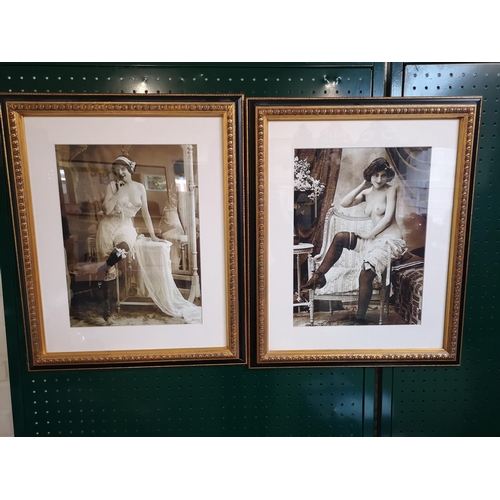 61 - 2x Edwardian nude photographic prints and 2 other prints