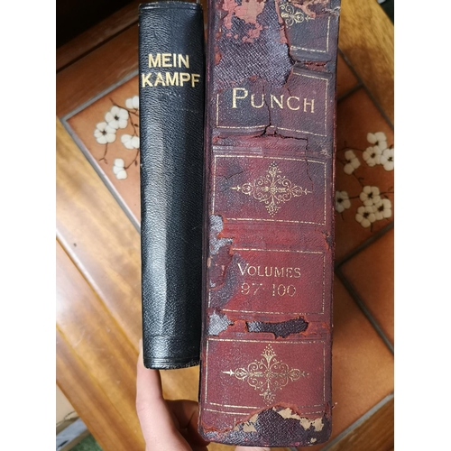 203 - Mein Kampf by Adolf Hitler Unpurgated Edition and a Bound Volumes of Punch