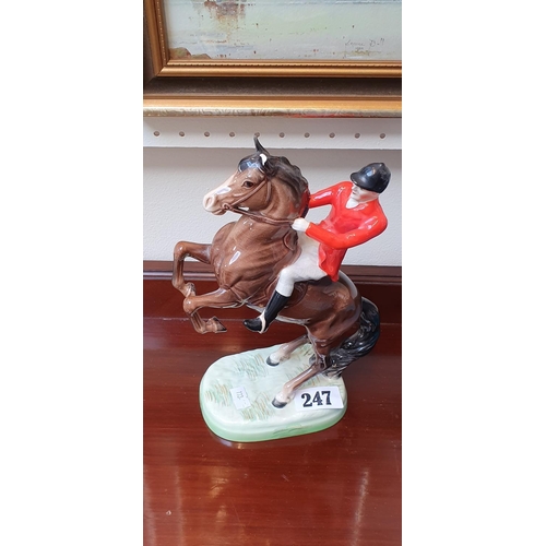 247 - Beswick Figure of a Rearing Horseman