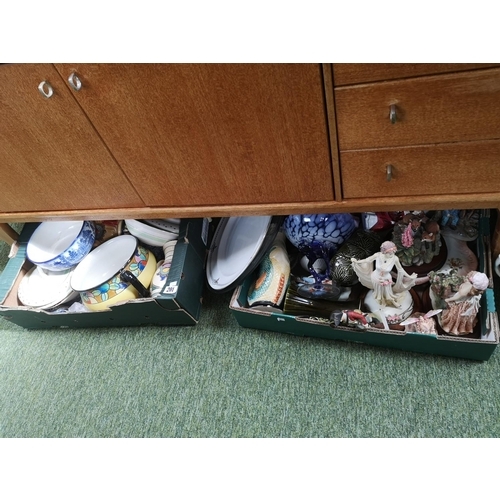 201 - 2 Boxes of assorted ceramics and bygones