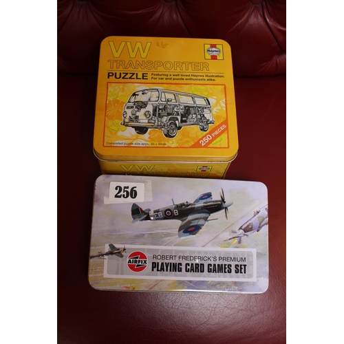 256 - Airfix Playing Card Games Set and VW Transporter Puzzle Set