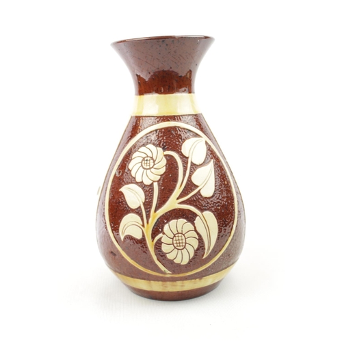 108 - Royal Barum Ware Art Pottery floral decorated Vase