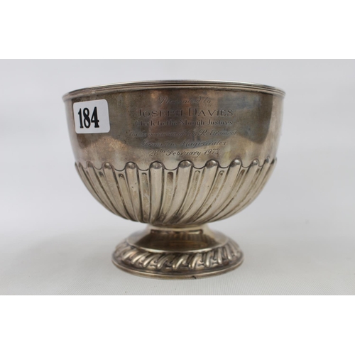 184 - Late Victorian fluted rose bowl on rimmed foot - 7