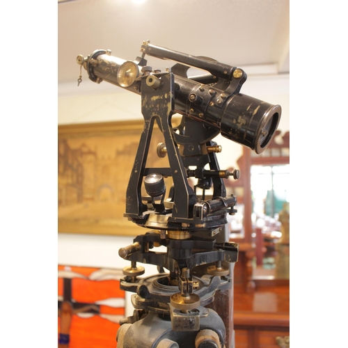 53 - Cooke, Troughton & Simms Ltd theodolite on stand with matching Staff