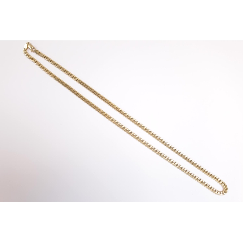 185 - Gents 14ct Gold Curb link necklace 52cm in Length. 31g total weight