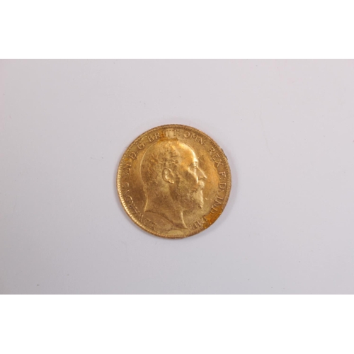 187 - 1909 Half Sovereign in good overall condition