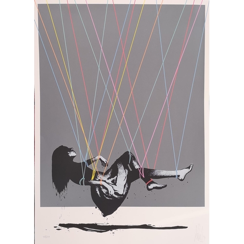 283 - Eelus; Silkscreen limited edition entitled 'Suspender' 40 of 230 by Artrepublic Online Limited signe... 