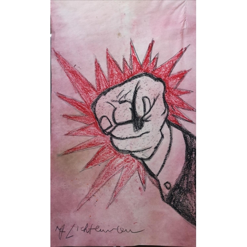 291 - After Roy Lichtenstein. American, 1923–1997, Sketch/Watercolour of a Hand signed in Pencil