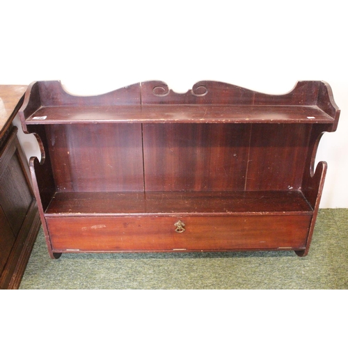 296 - 19thC Hanging Gun cabinet with shaped top