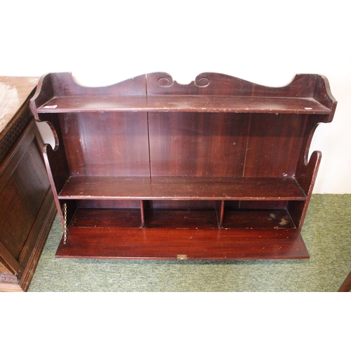 296 - 19thC Hanging Gun cabinet with shaped top