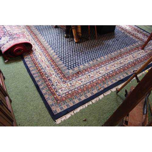 336 - Large Blue Ground 20thC Chinese Rug 358cm by 254cm