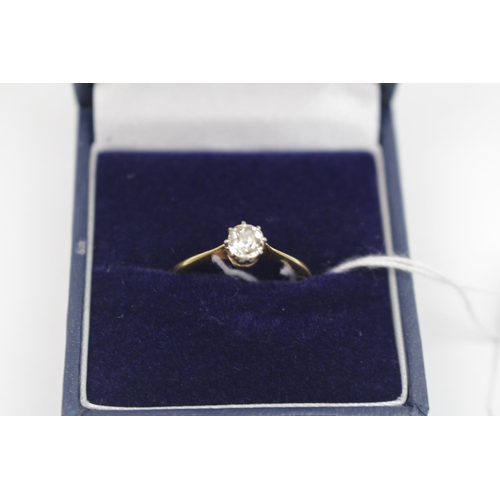 351 - Good quality Ladies 18ct Gold Solitaire Diamond Ring estimated 0.40ct H/I Si estimated 2.4g total we... 