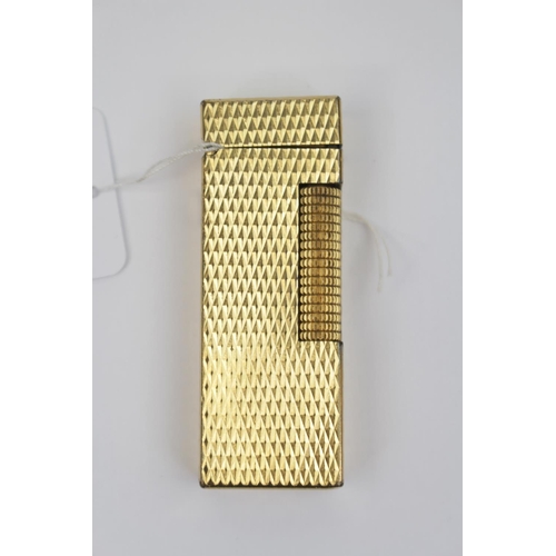 356 - Machined Dunhill Gilt Lighter