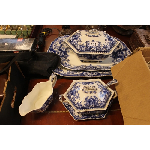 185 - Stanley Pottery 'Melba Ware' Blue & White Dinnerware