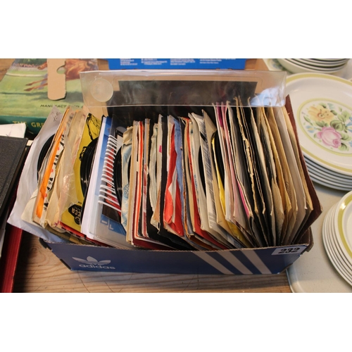 232 - Box of assorted Singles inc. Bad English, Ray Charles Etc