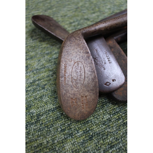 95 - Collection of Vintage Golf Clubs inc. Mashie Special, Chas cox of Edinburgh, A Dixon Woking Special ... 