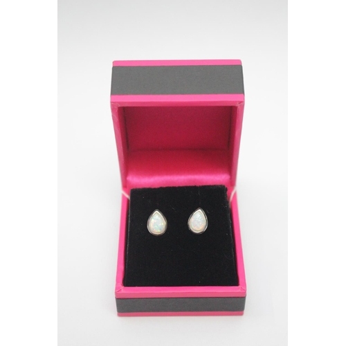 288 - Pair of Opal Teardrop studs