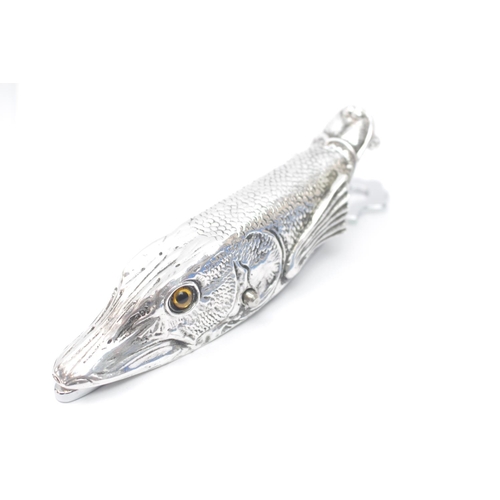 295 - Unusual Silver plated clip in the form of a Pike