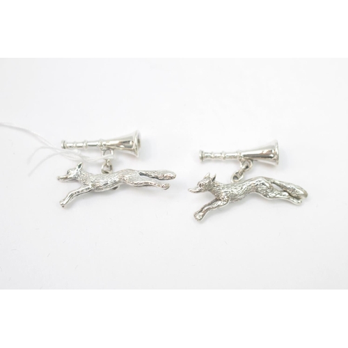 298 - Pair of Silver Fox Cufflinks