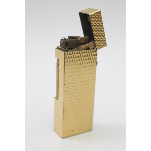 356 - Machined Dunhill Gilt Lighter