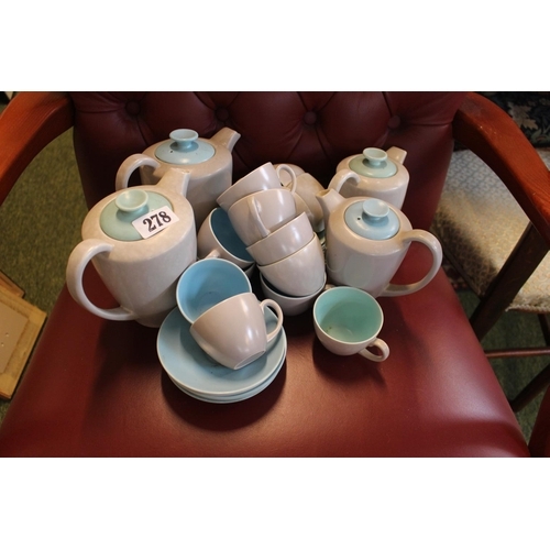 278 - Poole Pottery Pastel Tea Set