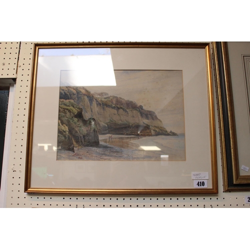 265 - Alfred Ficklin (1865-1948), Watercolour of a Cornish Coastal scene. 27 x 37cm