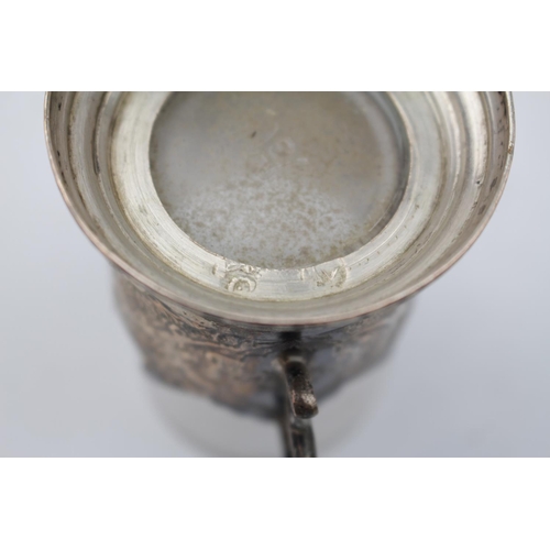 179 - Set of Interesting White metal foliate coffee can holders with liners and a collection of 18thC and ... 