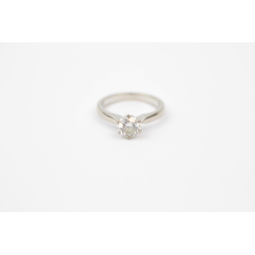 214 - Good quality 18ct White Gold Diamond Solitaire ring 0.75ct estimated H/I Si/i, 3.4g total weight, Si... 