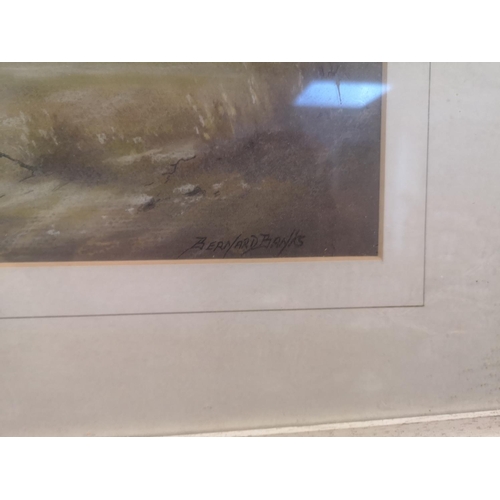 258 - Bernard Banks 20thC Framed and mounted Pastel of a Coastal Scene signed, 58 x 36cm