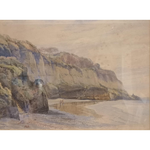 265 - Alfred Ficklin (1865-1948), Watercolour of a Cornish Coastal scene. 27 x 37cm