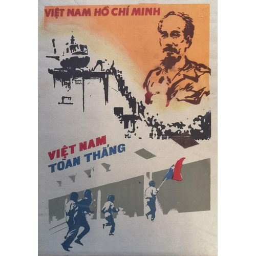 274 - Vietnam Propoganda - Vietnam Ho Chi Minh Toan Thang, 29 x 39cm