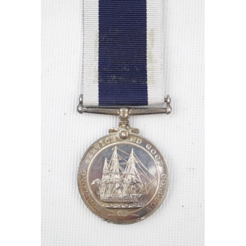 357 - Royal Navy Medal LSGC for K63414 A E BALL SPO HMS DEFENDER