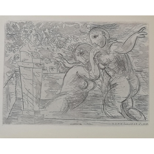 302 - After Pablo Picasso 2 Etching 'Les Baigneuses Surprises' & 'Le Cirque Repetition from Vallard' 24 x ... 