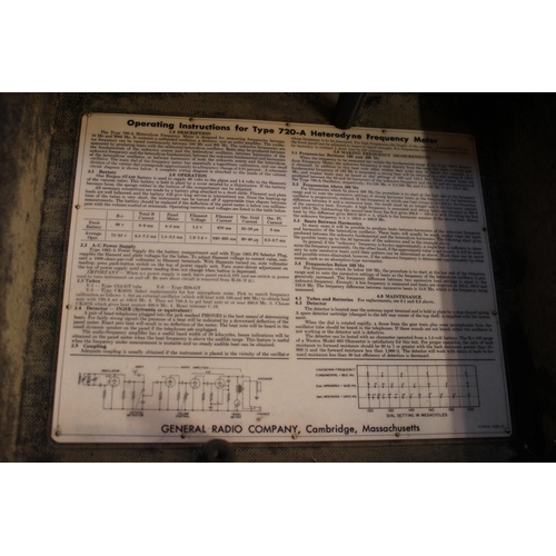 435 - 'Frequency Meter' Type No 720A by general Radio Co of Cambridge USA